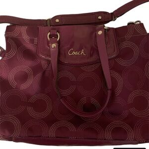 Purple coach poppy bag .